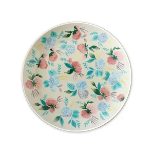 Peonies Large Plate – Mocca 1