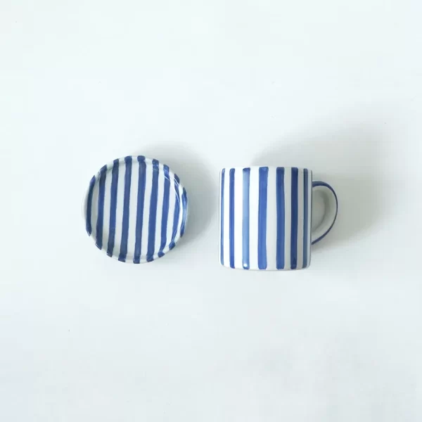 Stripe Mug and Coaster- Blue - Image 2