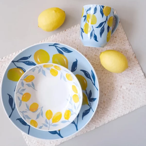 Dinner-Plate-Bowl-Mug Lemon Series