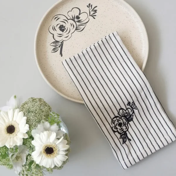 Black and White Lurik Napkin