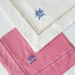 Delphinium Embroidered Napkin 4