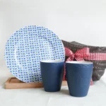 Dahlia Ikat Medium Plate & Dahlia Mug Set of 2