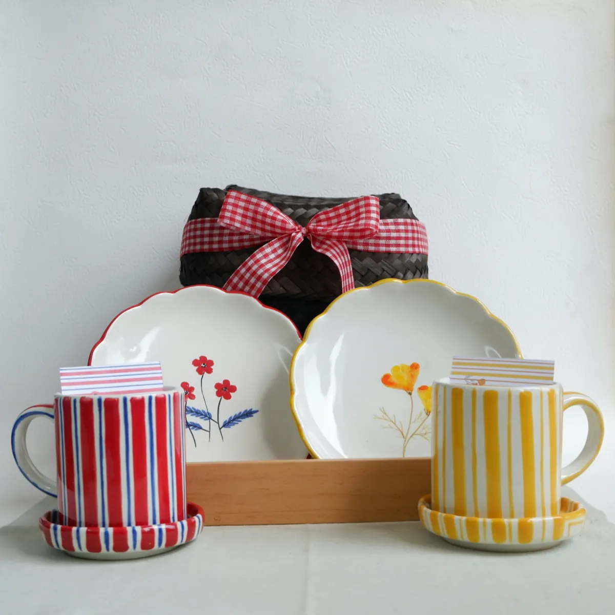 Poppy Plate & Mug set of 2-2 Poppy Plate & Mug set of 2