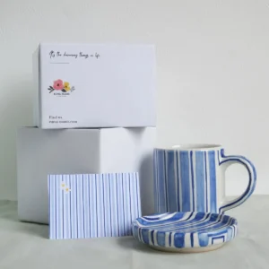Hampers Poppy Single Stripe Mug & Coaster