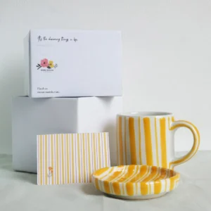 Hampers Poppy Single Stripe Mug & Coaster